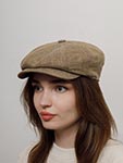 Кепка LIERYS арт. 6883501 8-PANEL CAP LINEN HERRINGBONE (светло-коричневый)